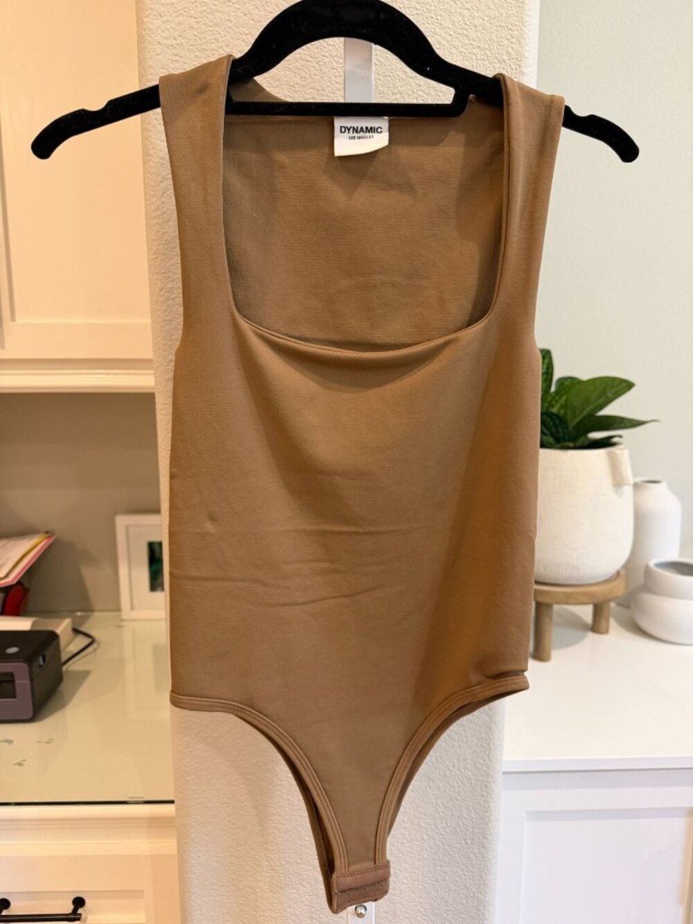 DYNAMIC bodysuit square neck. NWOT  O/S